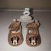 Disney Shoes | New Disney Baby Gold Sparkly Minnie Shoes Size 0-3 Months | Color: Gold | Size: 0bb