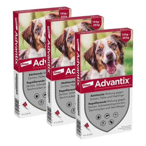 Advantix Spot on für Hunde 10 - 25 kg 3x4 St Lösung