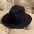 J. Crew Accessories | Black J Crew Wool Fedora Hat Size M/L | Color: Black | Size: M/L