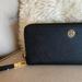 Tory Burch Bags | New Tory Burch Robinson Passport Continental Wallet | Color: Black/Gold | Size: Os