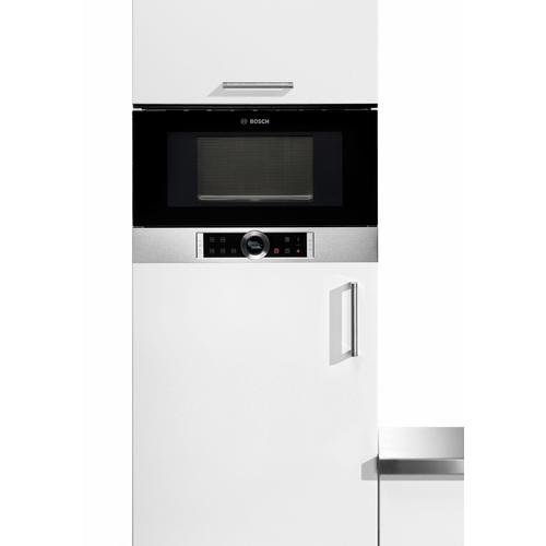 "BOSCH Einbau-Mikrowelle ""BFL634GW1"" Mikrowellen schwarz (edelstahlfarben, schwarz) Einbaumikrowelle Mikrowellen ohne Grill Mikrowelle"