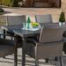 Lark Manor™ Alexxandra Las Palma Dining Table Metal in Gray | 29.3 H x 40.8 W x 72 D in | Outdoor Dining | Wayfair 340A5FAC8E4A464CAFAE1FE095AE9952