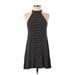 American Eagle Outfitters Casual Dress - A-Line Halter Sleeveless: Black Print Dresses - Women's Size Small