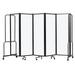 10'W x 6'H Frosted Acrylic Folding Mobile Room Divider