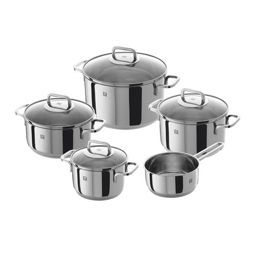 ZWILLING ® Quadro Kochtopfset 5-tlg, Topf Küchenzubehör