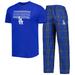 Men's Concepts Sport Royal/Black Los Angeles Dodgers Badge T-Shirt & Pants Sleep Set