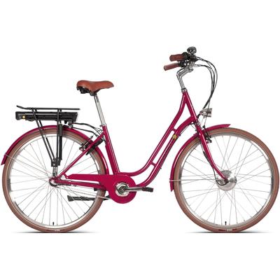 E-Bike SAXONETTE "Saxonette Style Plus 2.0" E-Bikes Gr. 45 cm, 28 Zoll (71,12 cm), rot (ruby red glänzend) E-Bikes