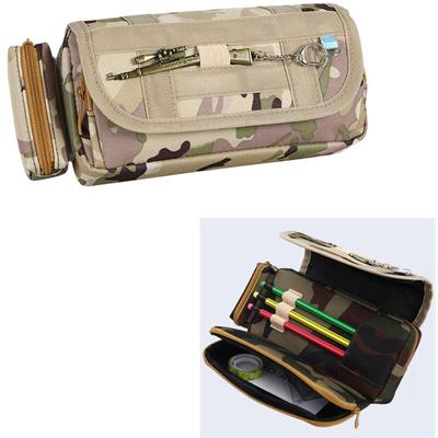 Portable Camouflage Pen Pouch: Large Boy Pencil Case Stationery Storage Bag Back To School Supplies