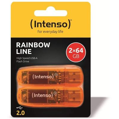 Intenso - USB-Stick Rainbow Line, 64 gb, 2er Pack
