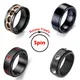Anneau d'anlande Fidget Spinner pour hommes et femmes anneaux en acier inoxydable anti-souligné