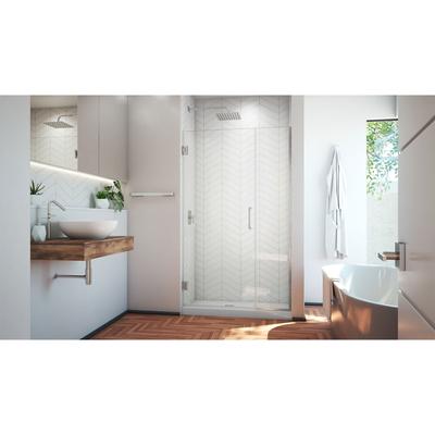 Dreamline DreamLine Unidoor Plus 40 1/2 - 41 inch W x 72 inch H Frameless Hinged Shower Door in Brushed Nickel SHDR-244057210-04