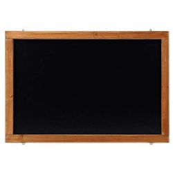 Rustikale Tafel Kreidetafel Wandtafel Küchentafel mit Holzrahmen / Teak 50x100cm Image