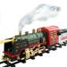Garhelper Train Set For Christmas Tree Rechargeable Electric Train For Boys Girls With Remote Steam Lights Sound Christmas Gifts Train Tracks Toys