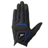 MIZUNO Golf Gloves Double Grip Men s Left Hand Artificial Leather + Silicone Print Processing/Synthetic Leather Black/Blue 23cm 5MJML051