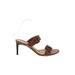 Couture Donald J Pliner Mule/Clog: Clogs Stiletto Cocktail Party Tan Solid Shoes - Women's Size 7 1/2 - Open Toe