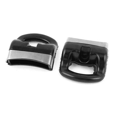 Kitchen Black Plastic Cooker Pan Handle Grip 4Pcs - Silver Tone, Black