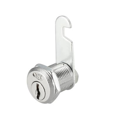 Cam Lock 16mm Cylinder Length 48mm Long Cam Nut-on Type Keyed Alike 2Pcs - Silver Tone