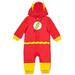 DC Comics Justice League The Flash Toddler Boys Fleece Zip Up Pajama Coverall Toddler to Big Kid