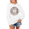 Women's Gameday Couture White Washington Huskies Wild Side Perfect Crewneck Pullover Sweatshirt