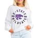 Women's Gameday Couture White Kansas State Wildcats Vintage Days Oversized Lightweight Long Sleeve T-Shirt