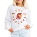 Women's Gameday Couture White USC Trojans Vintage Days Oversized Lightweight Long Sleeve T-Shirt