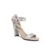 Wide Width Women's Adore Me Sandal by LifeStride in Silver Fabric (Size 10 W)