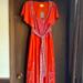 Anthropologie Dresses | Anthropologie Maeve Orange Paisley Maxi Dress | Color: Orange | Size: 12