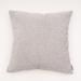 Dainty Chenille Reverse To Linen Square Pillow by Evergrace Home in Ghost Gray