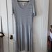 Lularoe Dresses | Lularoe Blue & Gray Striped Nicole Dress Xl | Color: Blue/Gray | Size: Xl