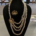 Kate Spade Jewelry | (#7) Nwot Kate Spade Quadruple Strand Pearl And Daisy Necklace And Pin Set | Color: Cream/Gold | Size: Os