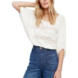 Free People Tops | Free People Womens I'm Your Baby Pullover Knit Blouse, White, Nwt | Color: White | Size: S
