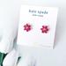 Kate Spade Jewelry | Kate Spade New York Pink Cubic Zirconia Flower Earrings | Color: Gold/White | Size: Os
