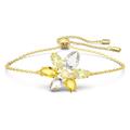 Swarovski Gema Armband, Vergoldetes Damenarmband mit Zartem Blumen-Design und Strahlenden Swarovski Kristallen