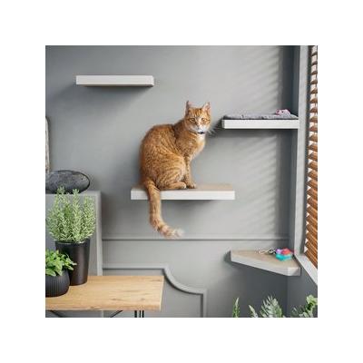 Way Basics Floating Shelf Combo Cat Scratcher, Medium, 4 count, White