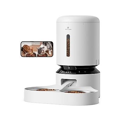 Petlibro Granary WIFI Automatic Two Cat & Dog Feeder with Camera & 3 Pet Food Desiccant Bags, White, 5L