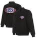 Men's JH Design Black NHRA Two Hit Wool Reversible Full-Snap Jacket