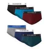 Hanes Men's Ultimate Core Stretch Brief 6-Pack (Size S) Black/Red/Green, Cotton,Spandex