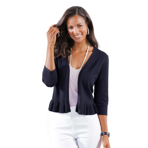 Bolero LADY Gr. 48, blau (marine) Damen Strickjacken Boleros
