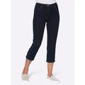 3/4-Jeans CASUAL LOOKS Gr. 48, Normalgrößen, blau (dark blue, denim) Damen Jeans Caprihosen 3/4 Hosen