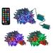 Novelty Lights 100 RGB Color Changing LED Mini Light Set 4 Spacing Green Wire 34 Feet
