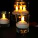 12PC/lot Flameless Floating Candles Waterproof LED Floating Tealights Decor For Wedding Party Centerpiece Pool Christmas Battery Operated Flameless Floating Candles For Wedding Party Decoration