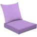 2-Piece Deep Seating Cushion Set plain Purple solid color a shade pale purple color Outdoor Chair Solid Rectangle Patio Cushion Set