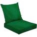 2-Piece Deep Seating Cushion Set Beautiful dark green stucco Abstract Grunge Decorative Plaster Wall Outdoor Chair Solid Rectangle Patio Cushion Set