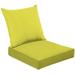 2-Piece Deep Seating Cushion Set Plain Lemon Yellow solid color It is lemon yellow color Outdoor Chair Solid Rectangle Patio Cushion Set