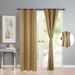 Deco Window 2-Piece Semi-Blackout Door Curtains Solid Polyester 7 Feet Length Metal Eyelet Matching Tieback Set - 42" x 84"