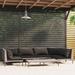 vidaXL Patio Lounge Set Outdoor Sectional Corner Sofa Poly Rattan Dark Grey - 27.6" x 27.6" x 24"