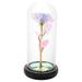 Frcolor Glass Cover Rose Adornment Gold Foil Rose Ornament Glass Rose Night Lamp Decor (without Battery)