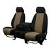 CalTrend Rear 50/50 Split Bench MicroSuede Seat Covers for 2011-2022 Dodge Durango - DG321-06SB Beige Insert with Black Trim