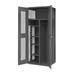 Durham EMDC-362484-HDL-95 14 Gauge Recessed Door Style Lockable Ventilated Shelf Cabinet with 1 Fixed Shelf & 4 Adjustable Shelves Gray - 84 x 36 x 24 in.