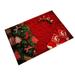 Snow Decor Kitchen Rug Let It Snow Christmas Winter Holiday Party Floor Mat Home Kitchen Christmas Decoration 15.7X23.6 (Carpet)